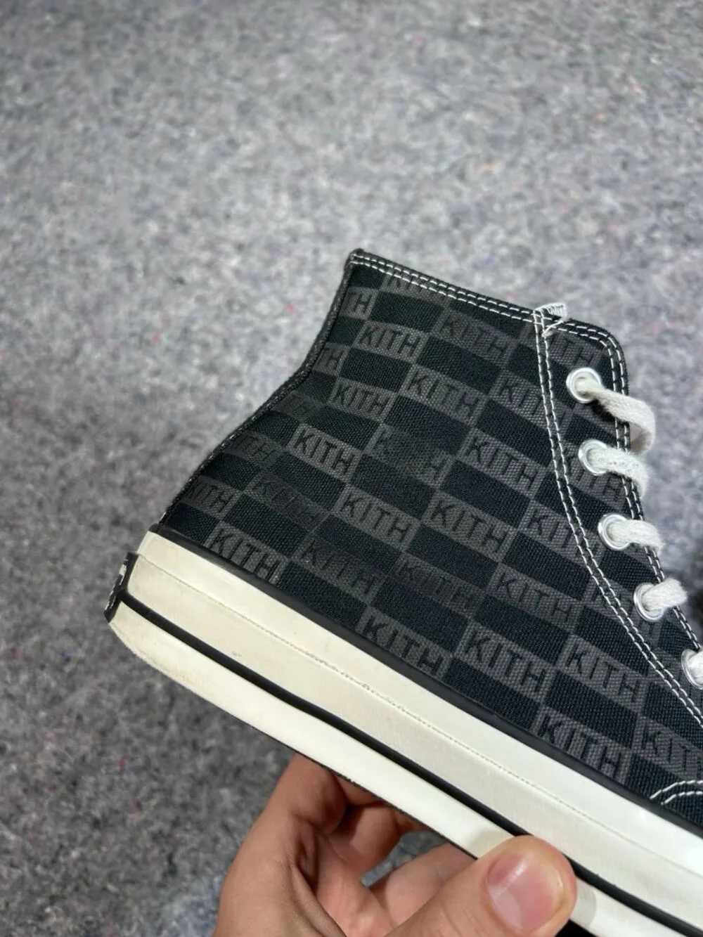 Kith x Converse Chuck Taylor All Star 70 Hi Black Monogram Sz 9.5 165521C